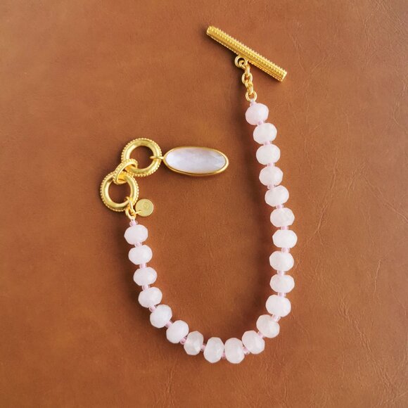 Julie Vos The Pink Gold Pink quartz Bracelet - Picture 4 of 4